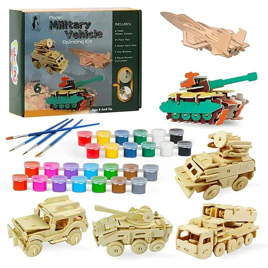 Model Military Vehicle Painting Kit – Build & Paint 6 Army Vehicles