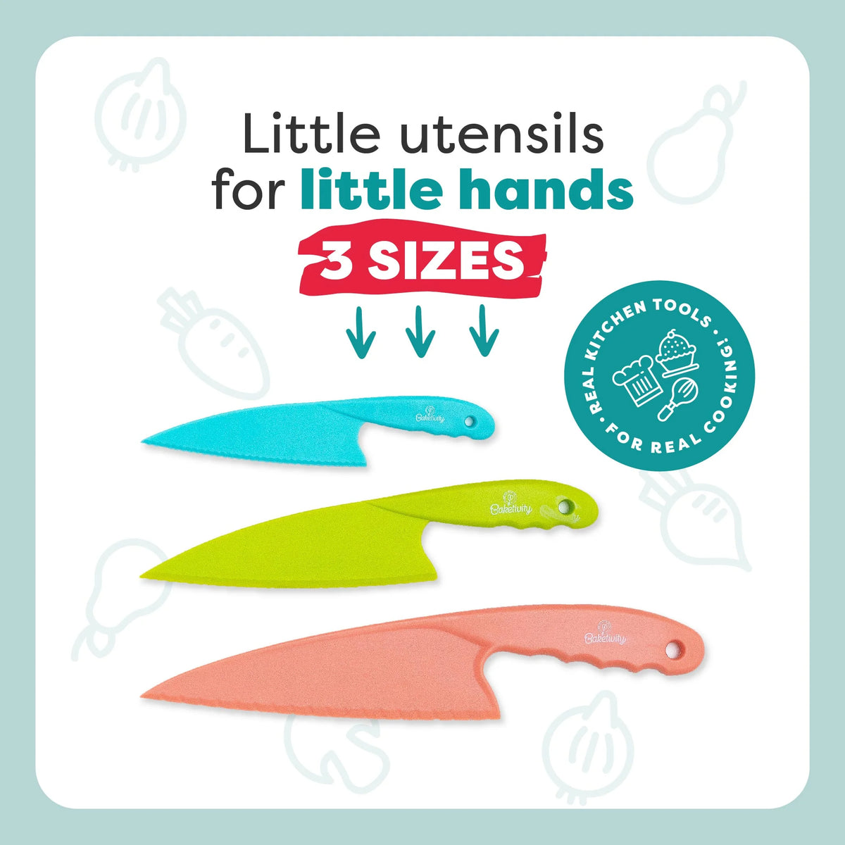 3 Piece Kids Knife Set