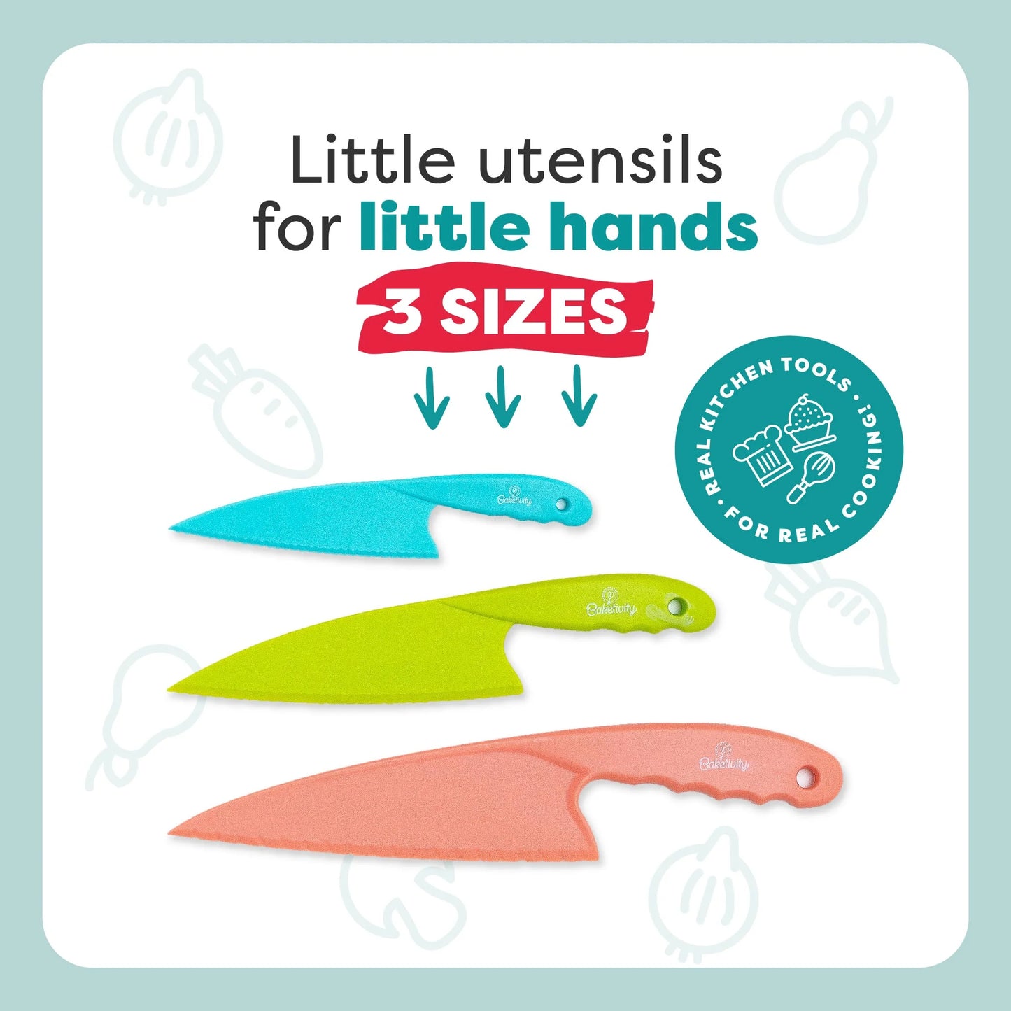 3 Piece Kids Knife Set