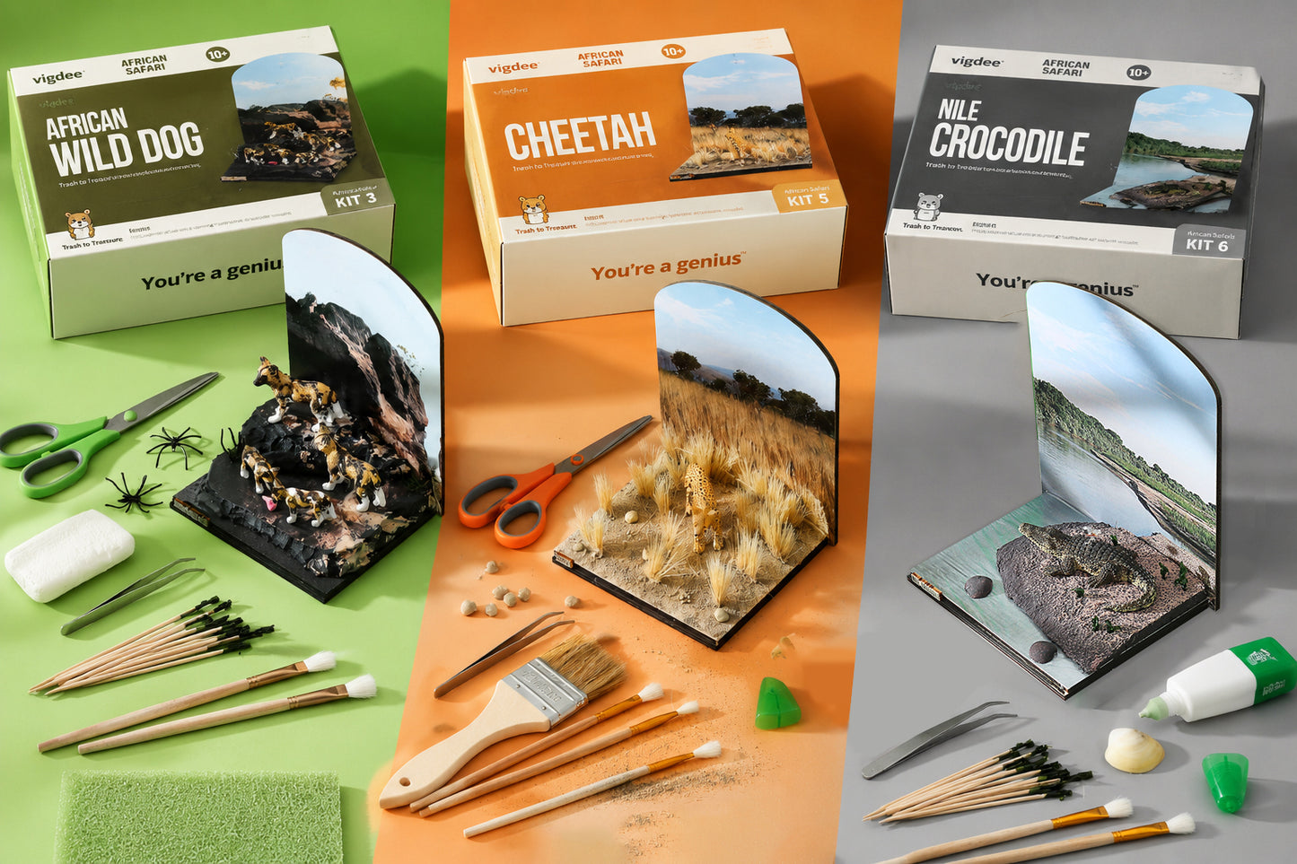 Endangered Predators DIY Craft Kit Bundle